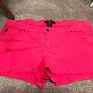 Pink torrid jean shorts